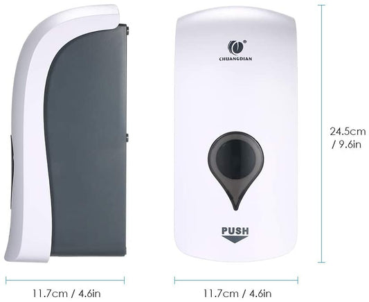 ME-H24403W 1000ml No Drilling Wall Mounted Soap Dispenser Shower Gel Liquid