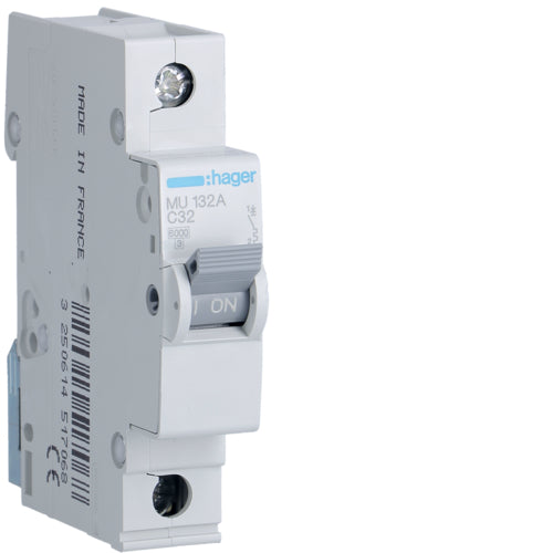 MU132A - HAGER - Miniature Circuit Breaker MCB 6KA 1PP 32A