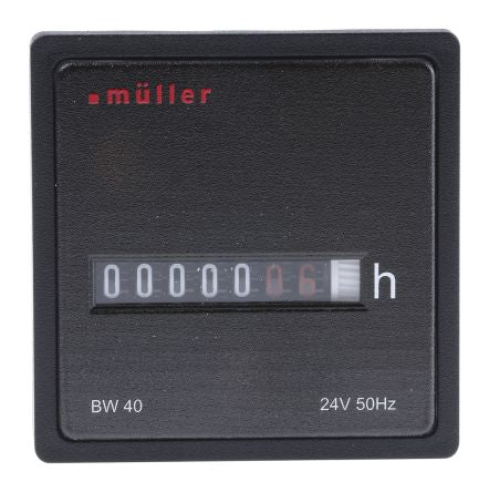 Hour Counter, 7 digits, Screw Connection, 24 V ac
