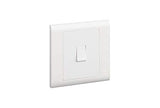 MV4861WHI 10Ax 1-gang 2-way Switch White With White Inserts