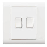 MV4862WHI 10Ax 2-gang 2-way Switch White With Colour-matched Inserts