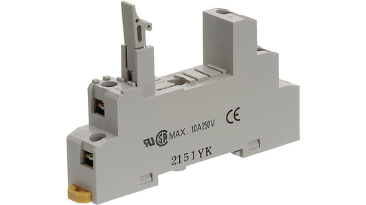 P2RF-05-E Relay Socket, DIN Rail, Screw, 5 Pins, 10 A, 250 VAC, G2R Series