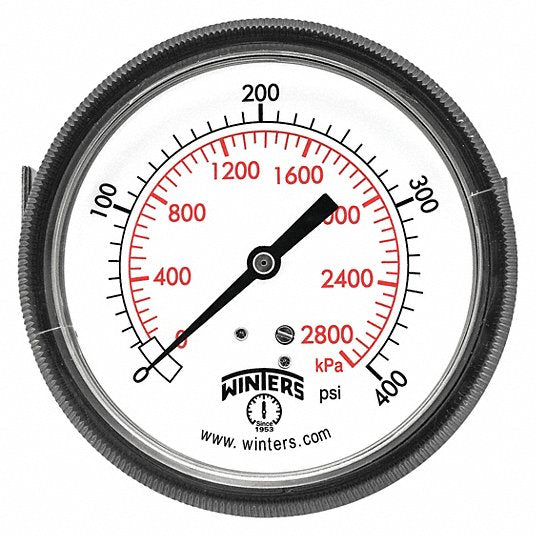 P9U901462UC Pressure Gauge, 0 to 400 psi Range, 1/4 in NPT
