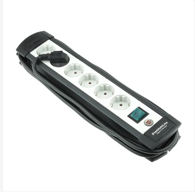 1951560100 brennenstuhl 3m 6 Socket Type F - German Schuko Extension Lead, 230 V, IP20