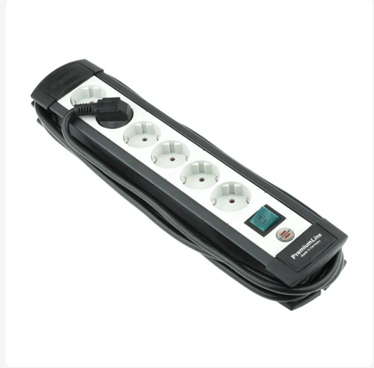 1951560100 brennenstuhl 3m 6 Socket Type F - German Schuko Extension Lead, 230 V, IP20