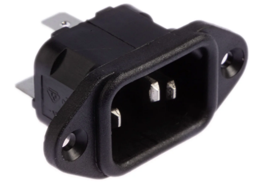 PX0580/63 Bulgin C14 Panel Mount IEC Connector Male, 10A, 250 V