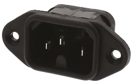 Bulgin C16 Panel Mount IEC Plug Male, 10A