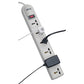 SUPER6OMNI D Protect It 230V 6-Universal Outlet Surge Protector, 1.8M Cord, German/French Plug, 750 Joules
