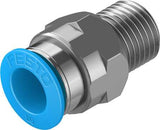 QS-1/4-10-50 Threaded-to-Tube Pneumatic Straight Threaded-to-Tube Adapter