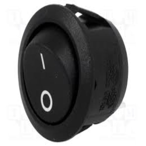 R13-112A-02-BB-3A  Rocker Switch Round On-Off