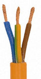 Mains Power Cable, Orange Polyvinyl Chloride PVC Sheath