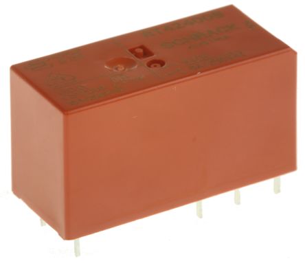 RT424009 Power Relay, DPDT, 9 VDC, 8 A, RT2 Series, Through Hole