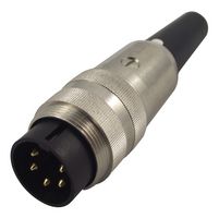 SV 50/6 DIN Audio / Video Connector, 5 Contacts, Plug, Cable Mount, Solder