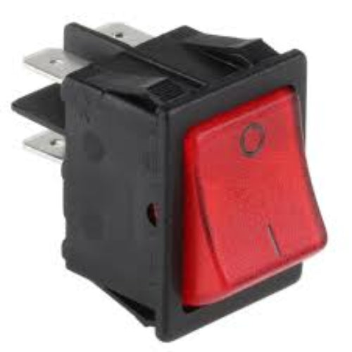 SX8211881E110000 Rocker Switch, Off-On, DPST, Illuminated, Panel Mount, Green, SX82 Series