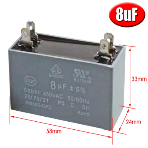 CBB61 8uF (CAP8MFD) AC MOTOR