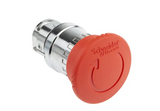 ZB4BS844 Schneider Electric Harmony, Red, Twist to Reset 40mm Mushroom Head Emergency Button