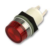 T0063AOFAA Indicator Lens, Red, Round with Flat Top, Lamp Holder