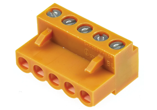 BL 5.08/5 -1716350000 BL Non-Fused Terminal Block, 5 Way/Pole, Screw