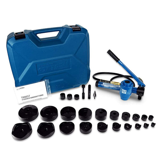 TH0037  Hydraulic Knockout Punch Electrical Conduit Hole Cutter Set KO Tool Kit