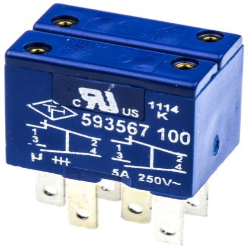 TH593567100 Saia-Burgess for Use with Rectangular Momentary Pushbutton 4178545, 2 NO/2 NC