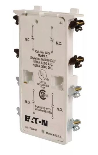 W22 Cutler-Hammer - Auxilary Contact 2No/2NC | Eaton 1A48174G07