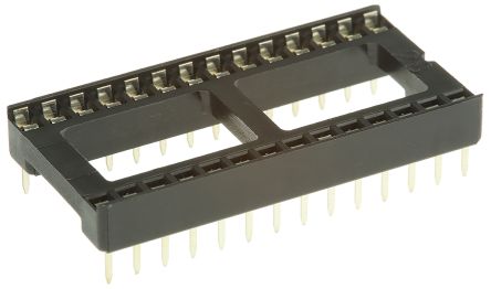 W3128TRC 2.54mm Pitch Vertical 28 Way, Through Hole Stamped Pin Open Frame