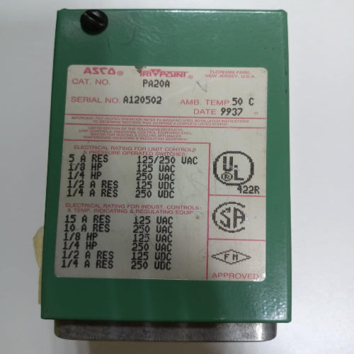 PA20A PRESSURE SWITCH