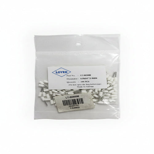 LT-005008 BOOTLACE FERRULE 0.5MMX8MM