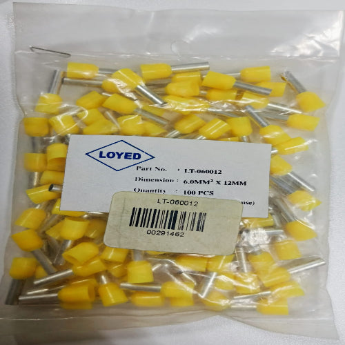 LT-060012 COPPER LUG FOR PIN INSULATED 6.0