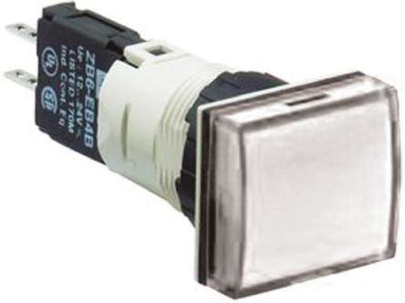 XB6CV1BB  XB6 White LED Pilot Light, 16mm Cutout, IP65, 30 V ac/dc