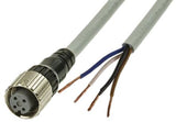 XS5FD421J80F Straight M12 to Unterminated Cable assembly, 4 Core 10m Cable
