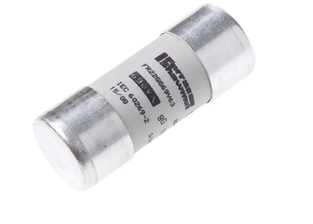 Y215646  63A Ceramic Cartridge Fuse, 22.2 x 58mm