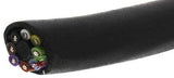 Core Unscreened Industrial Cable, 0.22 mm² Black 100m Reel 8 Core