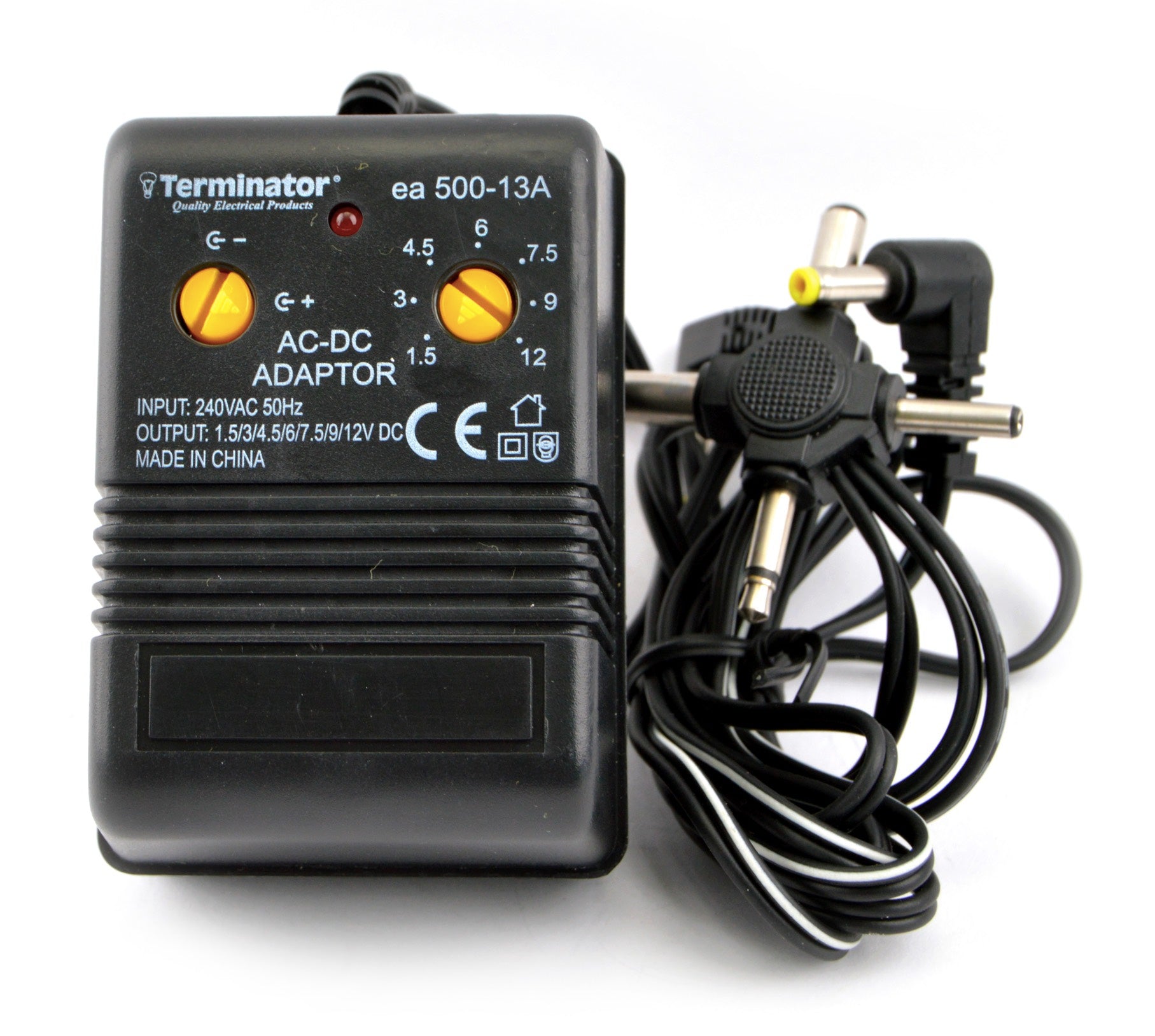 EA 500 - Terminator - AC/DC Power Adaptor Deluxe Universal 6 Way 500mA ...