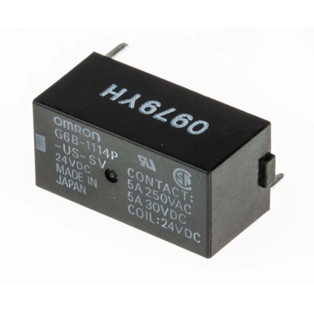 G6B-1114P-US-SV DC24  PCB Mount Power Relay, 24V dc Coil, 5A Switching Current, SPST