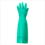 37185080 Ansell AlphaTec Solvex 37-185 Green Chemical Resistant Gloves, Size 8, Nitrile Coating