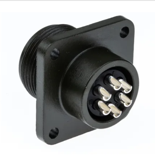 MS3102A-14S-6S MS3102A, Copper Alloy 6 Way Box Mount MIL Spec Circular Connector Receptacle, Socket