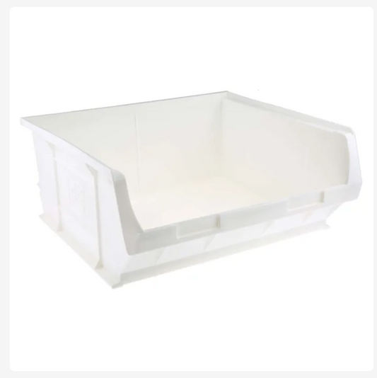 CMD315-1189 PP Storage Bin, 376mm x 419mm x 180mm, White