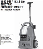 1650 PSI / 113.8 bar ELECTRIC PRESSURE WASHER