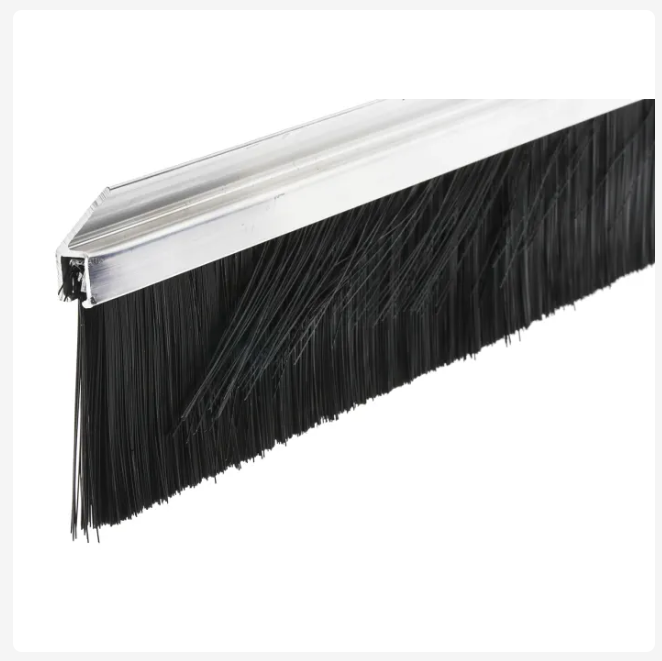 CMD326-9959 Black Aluminium, Nylon Brush Strip, 60mm