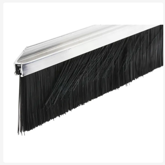 CMD326-9959 Black Aluminium, Nylon Brush Strip, 60mm