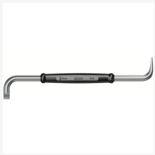 017405 Wera Flat Screwdriver, 4 mm Tip, 125 mm Blade, 100 mm Overall
